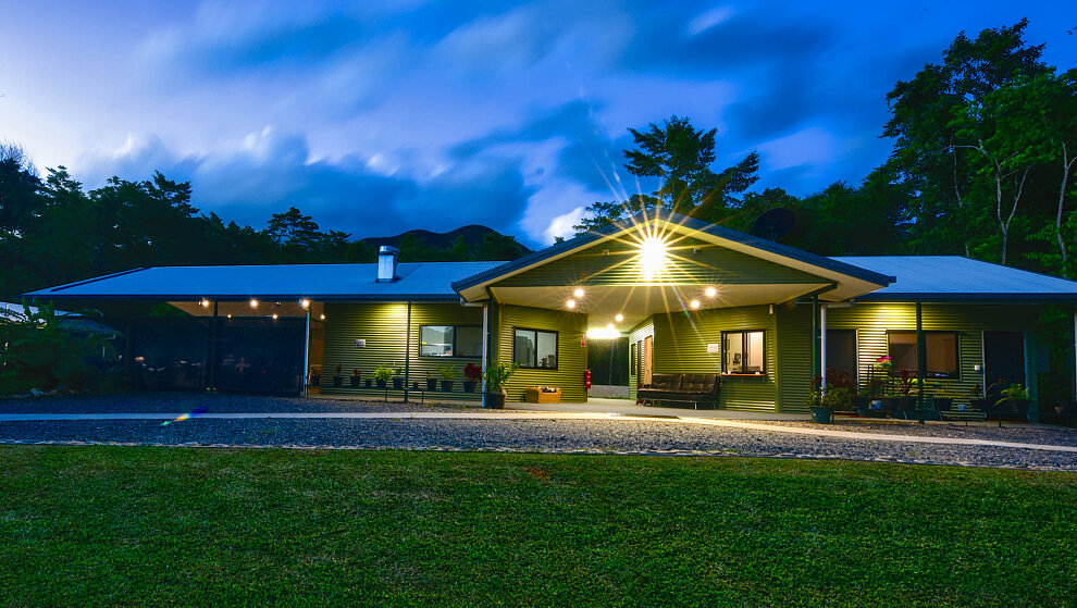Daintree Peaks main building at night