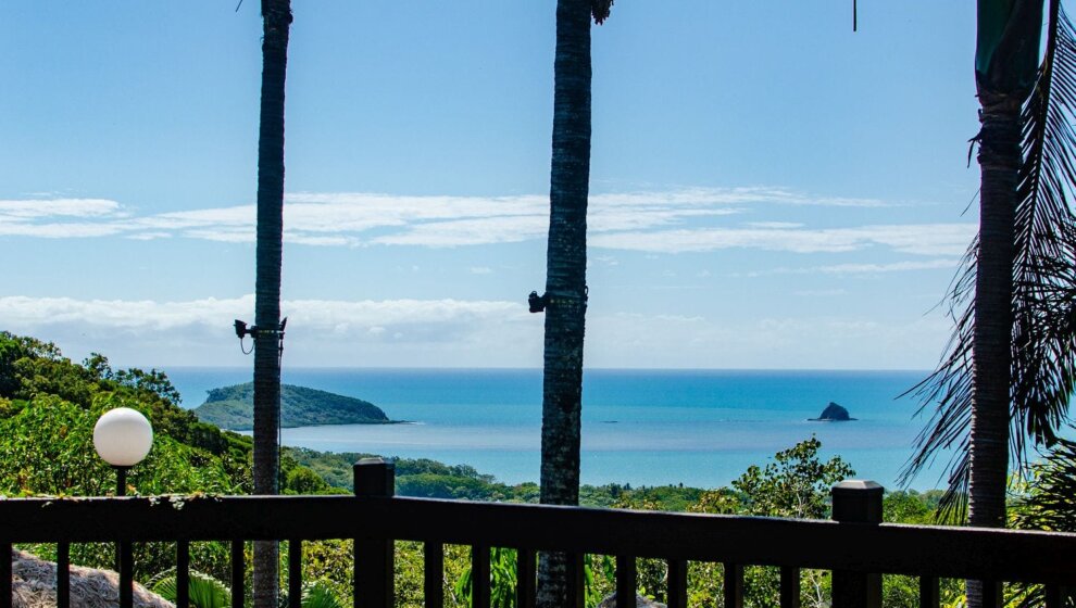 Sapphire Ridge sea-view to Double Island and Haycock Island (The Scout's Hat)