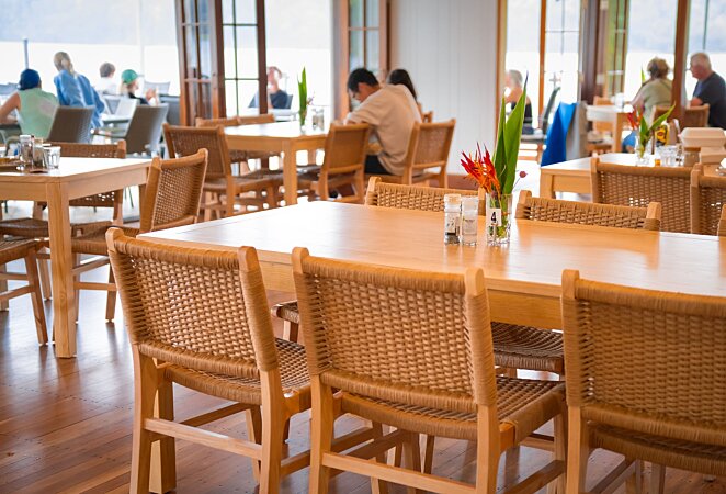 Lake Barrine TeaHouse - tables