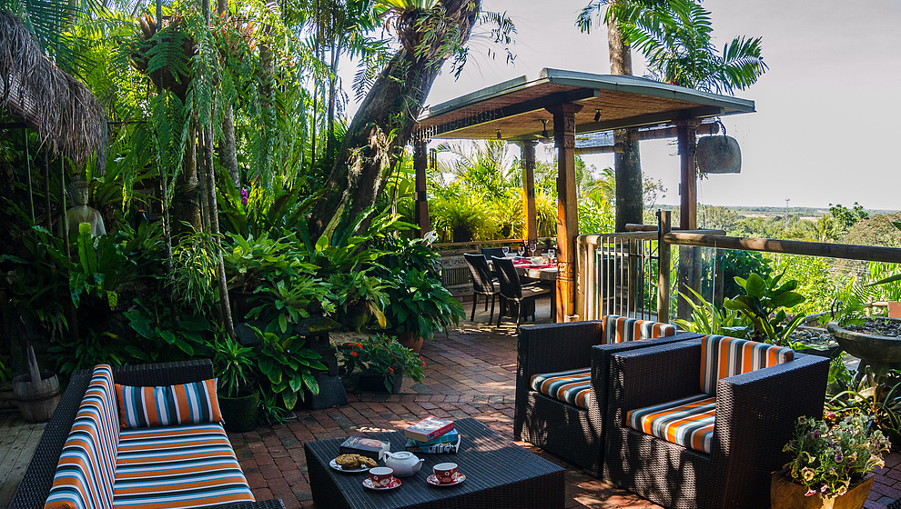 Touch of Bali - Patio seating & pavilion