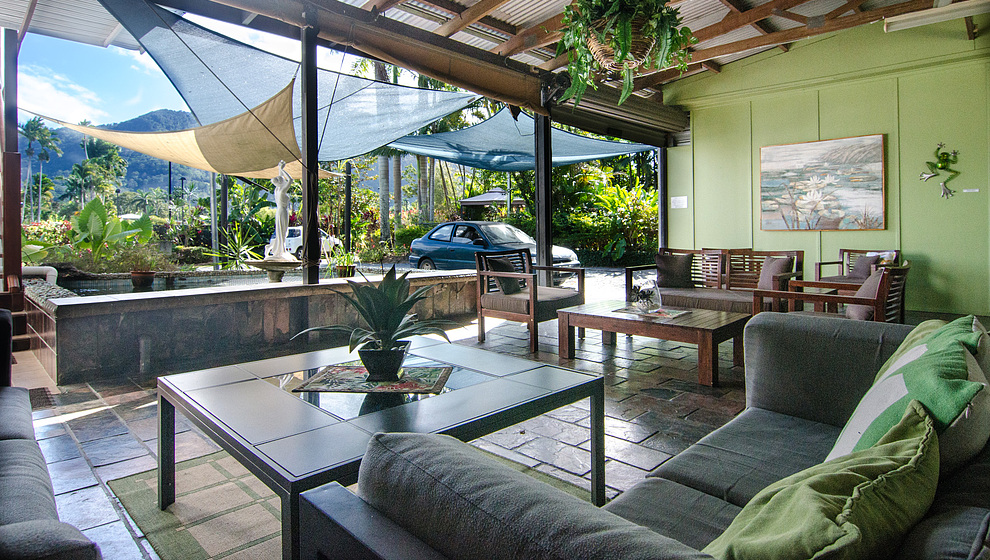 Harvester patio garden view