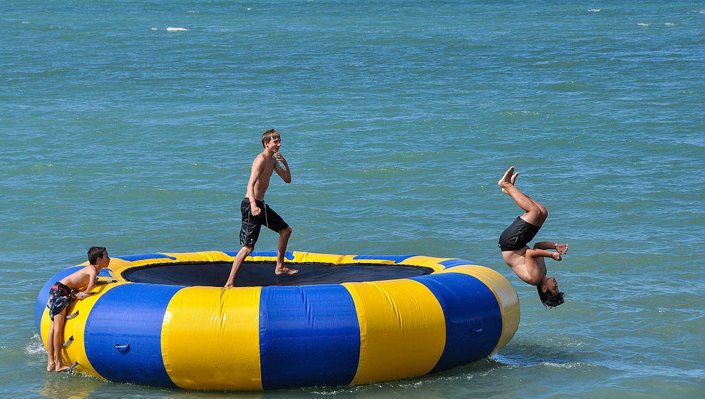 Connemara - Floating trampoline on Trinity Beach